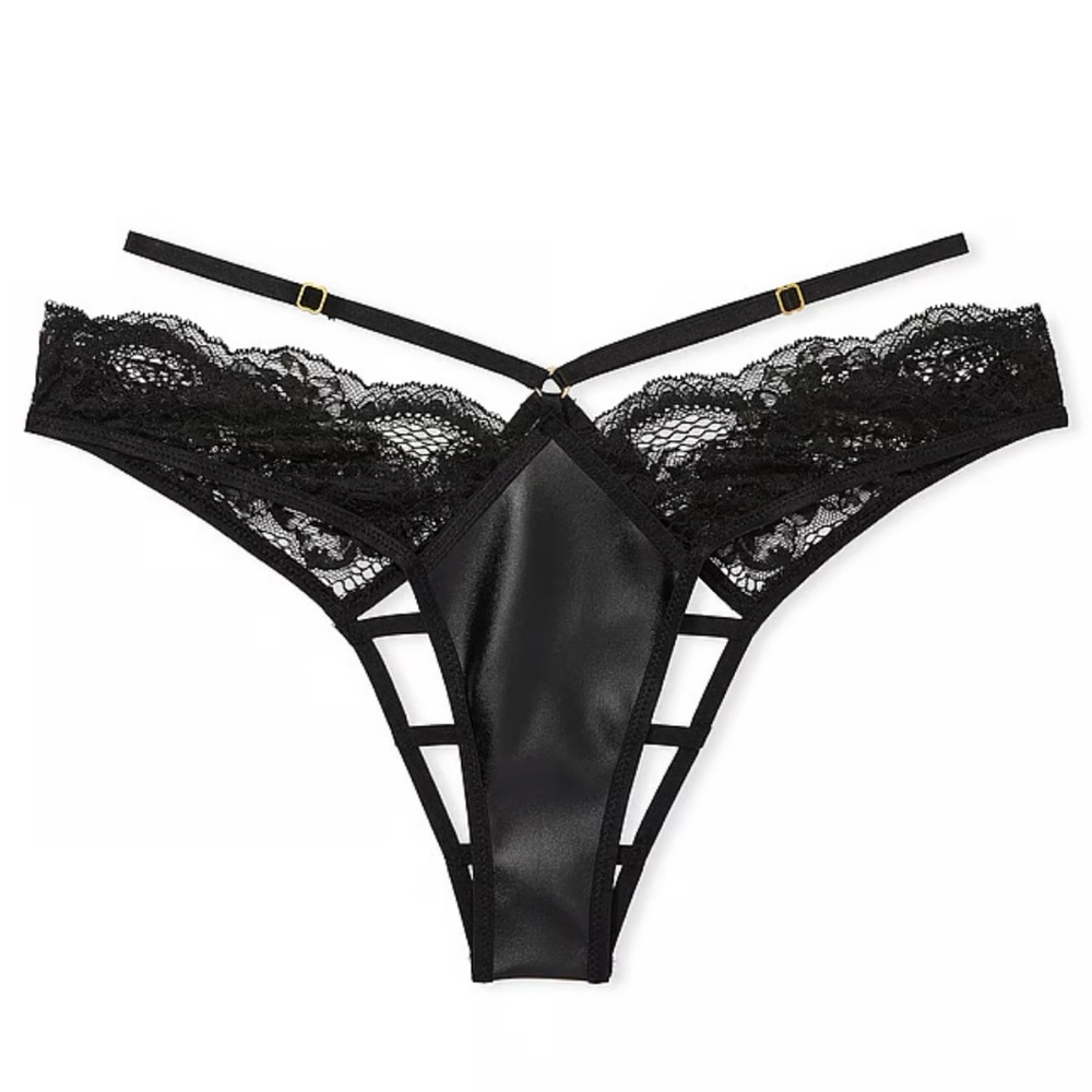 Fishnet Floral Open back Panty - Picture 2 of 5